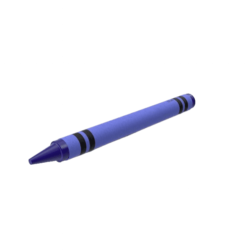blue crayon